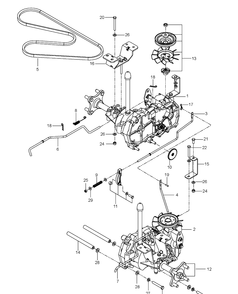 Hydraulic Pump - Motor Diagram and Parts List for Z248F (96795390100)(2018-10) Husqvarna Lawn Mower