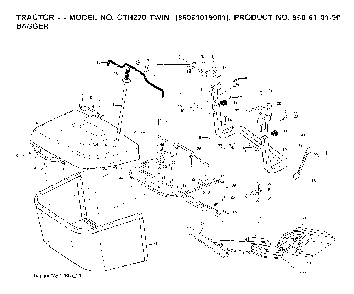 Bagger Diagram and Parts List for CTH220TWIN (96061019001)(2007-05) Husqvarna Lawn Tractor