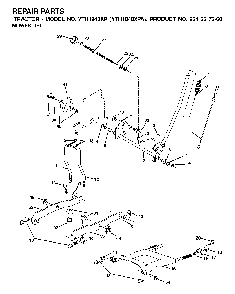 Mower Lift / Deck Lift Diagram and Parts List for YTH1848XPA (954567260)(2001-02) Husqvarna Lawn Tractor