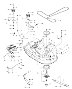 Mower Deck / Cutting Deck Diagram and Parts List for RZ4216 (966612401)(2012-02) Husqvarna Lawn Mower