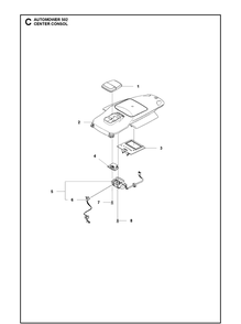 Center Consol Diagram and Parts List for 502 2021-01 Husqvarna Lawn Mower