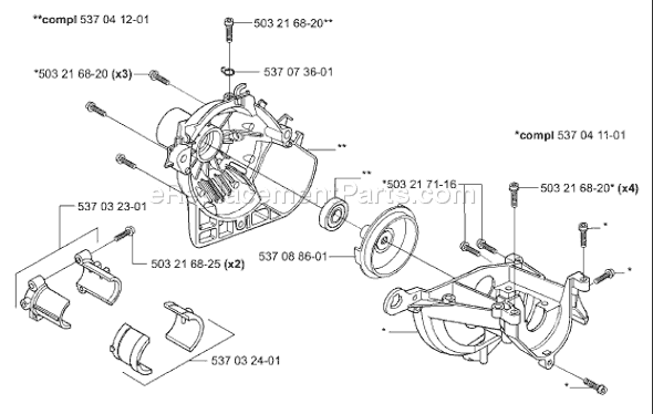 Page E Diagram and Parts List for 325HE4 2001-05 Husqvarna Trimmer