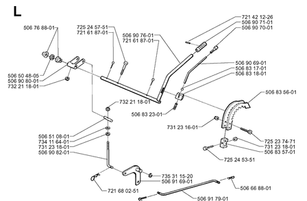 Controls Diagram and Parts List for RIDER970HST 1998-03 Husqvarna Lawn Mower