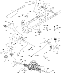 Drive Diagram and Parts List for TS142X  Husqvarna Lawn Tractor