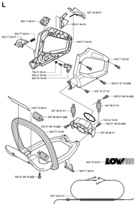 Handle And Controls Diagram and Parts List for 326HD75 (X-SERIES)(20020500001-20030100000) Husqvarna Hedge Trimmer