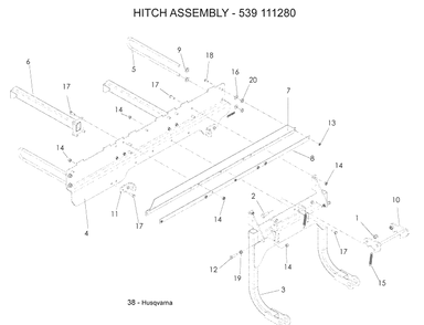 Accessories 2 Diagram and Parts List for LZF5227 (966956701)(2008-06) Husqvarna Lawn Mower