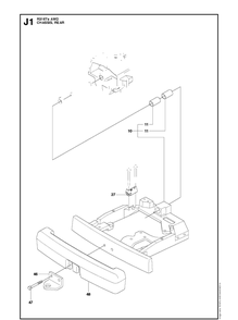 Chassis Rear Diagram and Parts List for R316TSAWD (966757701)(2012) Husqvarna Lawn Mower