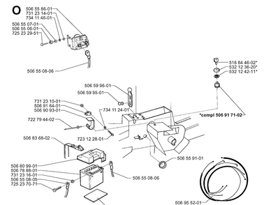 Electrical Diagram and Parts List for RIDER850HST 1997-03 Husqvarna Lawn Mower