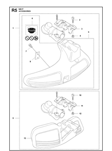 Accessories 4 Diagram and Parts List for 545F  Husqvarna Brush Cutter
