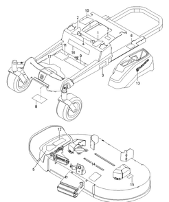 Decals Diagram and Parts List for Z142 (96792480100)(2018-10) Husqvarna Lawn Mower