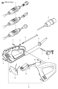 Electrical Diagram and Parts List for K3000CUT-N-BREAK 2009-05 Husqvarna Circular Saw