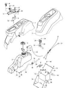 Ignition System Diagram and Parts List for Z254F (96795400300)(2018-10) Husqvarna Lawn Mower