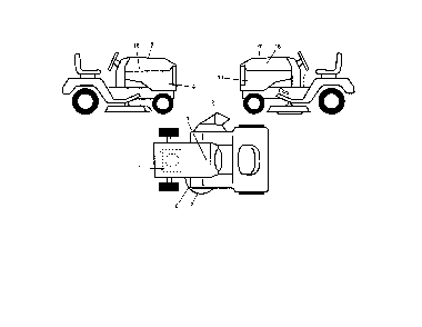 Decals Diagram and Parts List for YT42CS-502120  Husqvarna Lawn Tractor