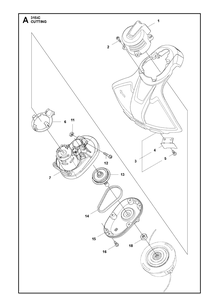 Cutting Equipment Diagram and Parts List for 315IC  Husqvarna Edger