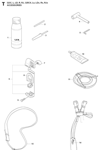 Accessories Diagram and Parts List for 325LDX 20080900001-Current Husqvarna Edger