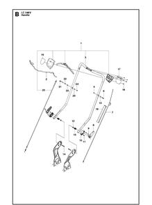 Part Location Diagram of 584860001 Husqvarna Handle Assy