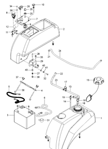 Ignition System Diagram and Parts List for MZ54 (96795370100)(2018-08) Husqvarna Lawn Mower