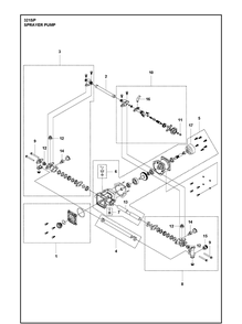 Pump Diagram and Parts List for 321SP  Husqvarna Sprayer