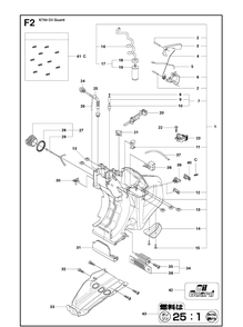 Fuel Tank 2 Diagram and Parts List for K750 2009-07 Husqvarna Lawn Tractor Accessories