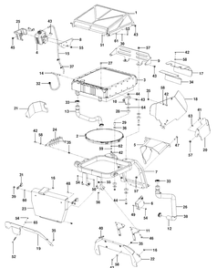 Part Location Diagram of 577100601 Husqvarna GUARD, MUFFLER