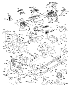 Chassis / Frame Diagram and Parts List for TC342T (96051014801)(2017-09) Husqvarna Lawn Tractor