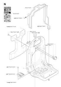 Frame Diagram and Parts List for 170BT 20061000001-20084000000 Husqvarna Leaf Blower / Vacuum
