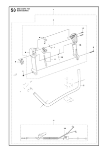 Accessories 3 Diagram and Parts List for 343F  Husqvarna Brush Cutter