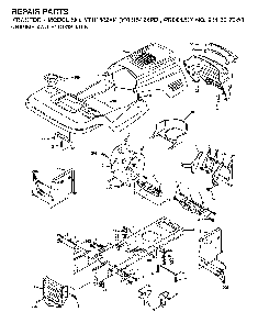 Chassis And Enclosures Diagram and Parts List for YTH1542XPD (954567253)(2001-12) Husqvarna Lawn Tractor