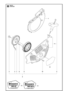 Starter Diagram and Parts List for 562XP 2013-01 Husqvarna Chainsaw