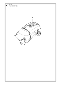Cylinder Cover Diagram and Parts List for 572XP-572XPG 572 XP W-572 XP GW Husqvarna Chainsaw