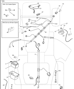 Electrical Diagram and Parts List for YTH21K46 (96045002100)(2009-08) Husqvarna Lawn Mower