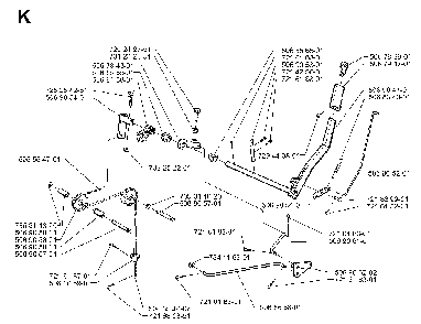Controls Diagram and Parts List for RIDER970HSTBIOCLIP 1997-02 Husqvarna Lawn Tractor