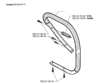 Handle Bar Diagram and Parts List for 365EPA 1999-11 Husqvarna Chainsaw
