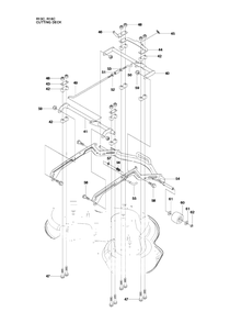 Mower Deck / Cutting Deck Diagram and Parts List for R13C (965094301)(2010-07) Husqvarna Lawn Tractor
