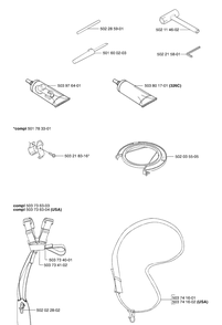 Accessories (B) Diagram and Parts List for 326C (L-LX-RX)(E-Tech 2)(2002-02) Husqvarna Brush Cutter