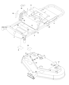 Decals Diagram and Parts List for RZ4222F (96703650103)(2017-05) Husqvarna Lawn Mower