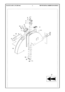 Blade Guard - 20â€ Diagram and Parts List for FS520 (FS 524)(2007-08) Husqvarna Circular Saw