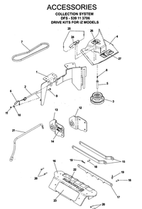 Accessories 12 Diagram and Parts List for IZ5223 (968999526)(2006-08) Husqvarna Lawn Mower