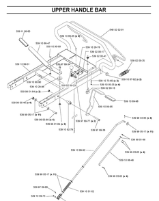 Handle And Controls Diagram and Parts List for SG13 (968999239)(2005-12) Husqvarna Lawn Tractor Accessories