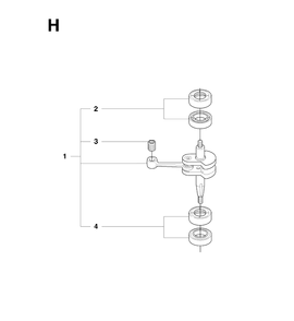 Crankshaft Diagram and Parts List for 323HD60 20081400001-20090400000 Husqvarna Hedge Trimmer