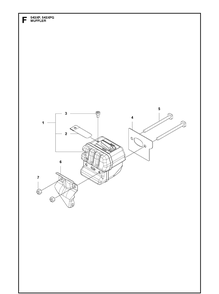 Muffler Diagram and Parts List for 543XPG 2013-03 Husqvarna Chainsaw