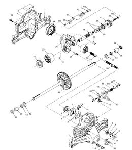 Hydro Transaxle Diagram and Parts List for LTH120 (954140013A)(1997-12) Husqvarna Lawn Mower
