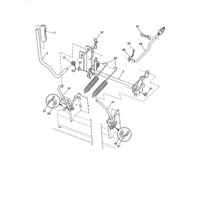 Mower Lift Diagram and Parts List for LGT2654-96043018300  Husqvarna Lawn Tractor