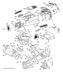Chassis / Frame Diagram and Parts List for YTH24V48 2018 Husqvarna Lawn Tractor