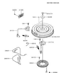 Electrical Diagram and Parts List for FX921V-DS06 2017-09 Husqvarna Engine