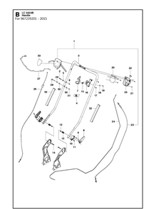 Part Location Diagram of 585054202 Husqvarna Control Lever