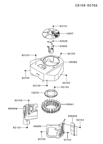Cooling System Diagram and Parts List for FX691V-AS50 2017-09 Husqvarna Engine
