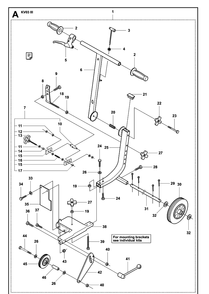 Frame Diagram and Parts List for KV03 2007-07 Husqvarna Lawn Tractor Accessories