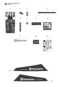Part Location Diagram of 544439601 Husqvarna Label