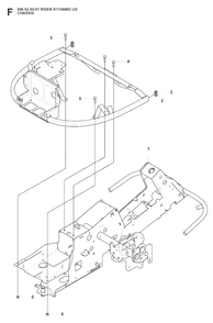 Chassis / Frame Diagram and Parts List for R175 (966828501)(2008-05) Husqvarna Lawn Tractor